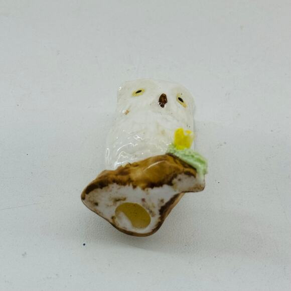 Tiny Vintage Ceramic MCM OWL  Animal Miniature - Picture 3 of 4
